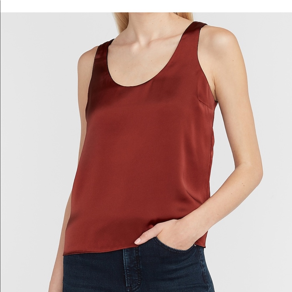 Reversible Satin Scoop Neck Tank